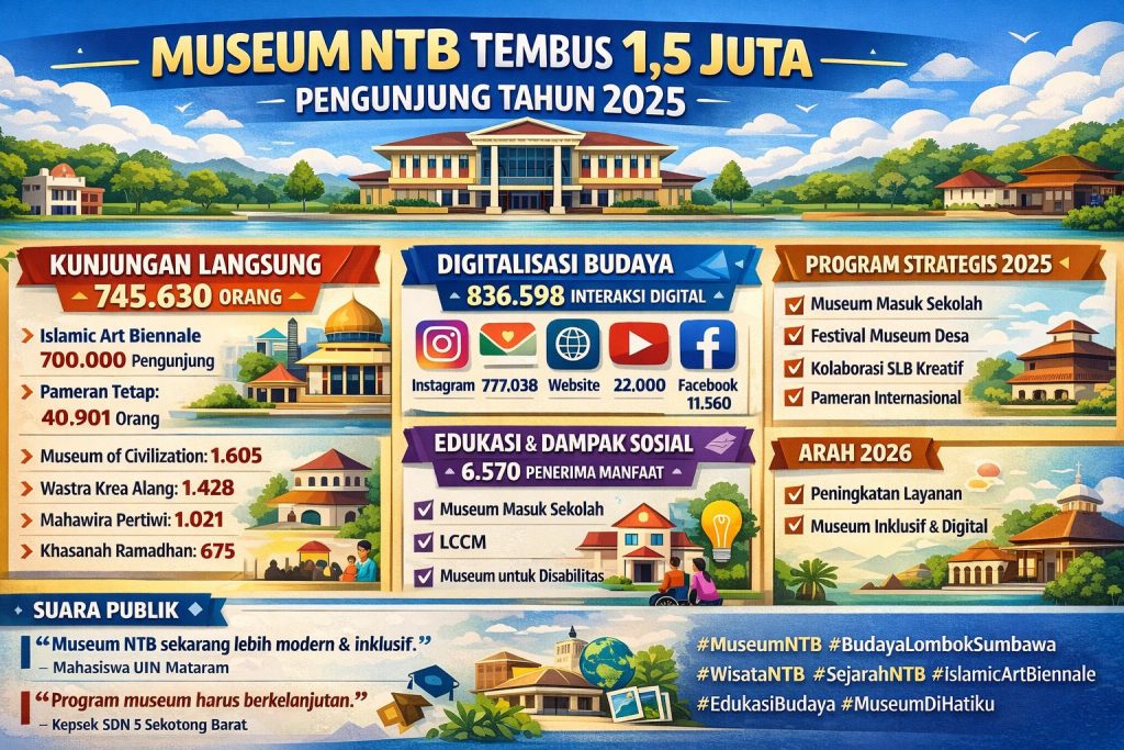 Tembus 1,5 Juta Pengunjung pada 2025, Kepala Museum NTB: Kami Cukup Puas